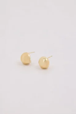 F+H GOLD HAMMERED BALL STUDS