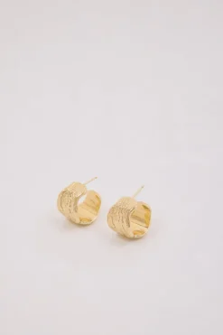 F+H GOLD OYSTER SHELL HOOPS