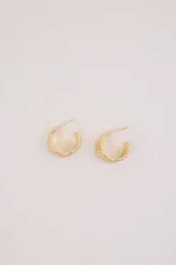 F+H GOLD OYSTER SHELL HOOPS