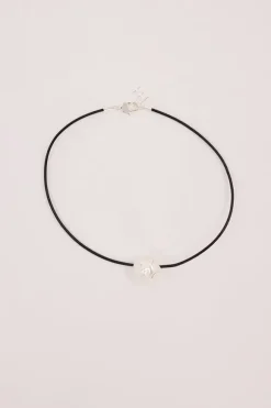 F+H SILVER HAMMERED BALL CHOKER