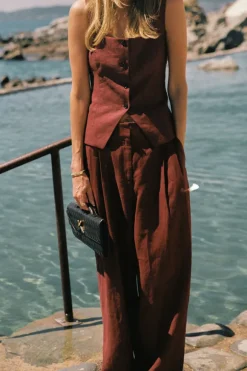 FRAN SAHARA LINEN VEST