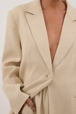 FRANKIE OAT OVERSIZED TWEED BOYFRIEND BLAZER