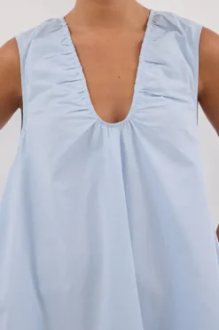 GABBY CORNFLOWER COTTON MINI DRESS