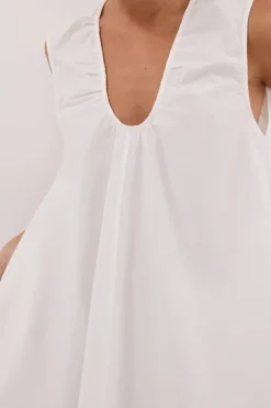 GABBY WHITE COTTON MINI DRESS