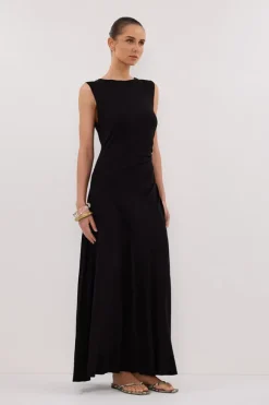 HADLEY BLACK SLEEVELESS KNIT MAXI DRESS