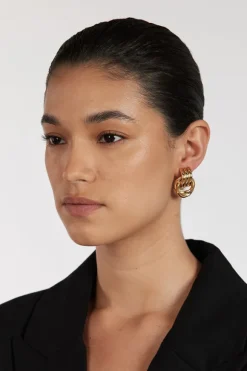 HEAVEN MAYHEM MINI KNOT GOLD EARRING