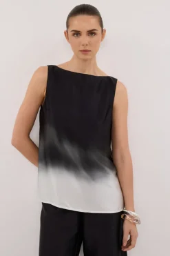 HUXLEY OMBRE SILK TOP