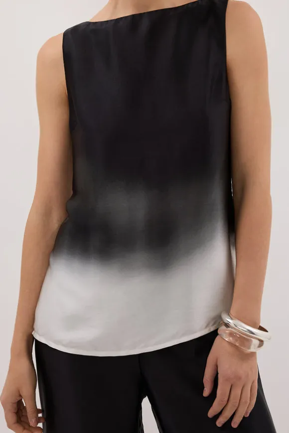 HUXLEY OMBRE SILK TOP