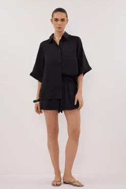 ISLA BLACK SILK SHORT