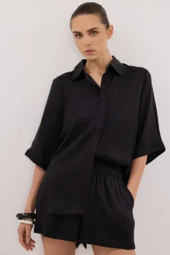 ISLA BLACK SILK SHORT