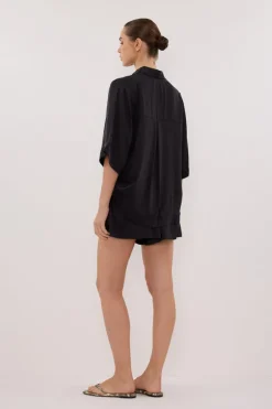 ISLA BLACK SILK SHORT