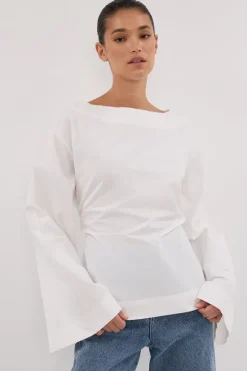 IVY WHITE LONG SLEEVE TOP
