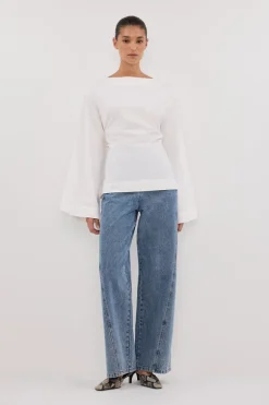 IVY WHITE LONG SLEEVE TOP