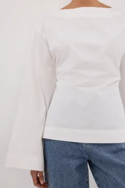 IVY WHITE LONG SLEEVE TOP