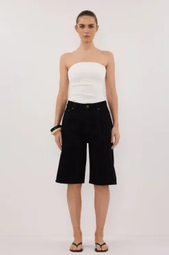 JACK JET BLACK DENIM BERMUDA SHORT