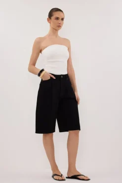 JACK JET BLACK DENIM BERMUDA SHORT