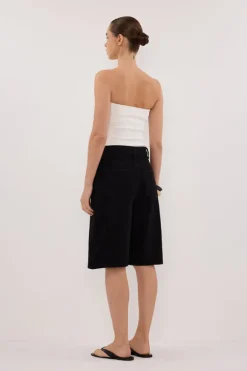 JACK JET BLACK DENIM BERMUDA SHORT