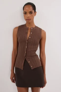 JASMINE MOCHA KNIT TOP