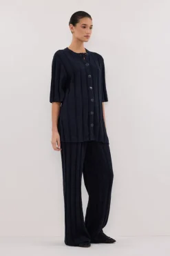 JAZZ INDIGO WIDE LEG KNIT PANT
