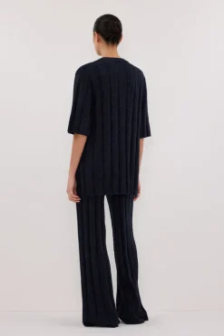 JAZZ INDIGO WIDE LEG KNIT PANT