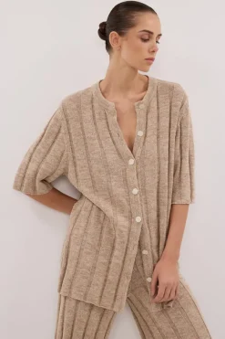 JAZZ NATURAL BUTTON KNIT SHIRT
