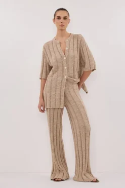 JAZZ NATURAL WIDE LEG KNIT PANT