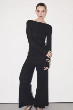 JOY BLACK KNIT PANT