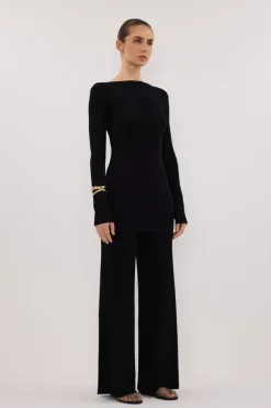 JOY BLACK KNIT PANT
