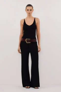 JOY BLACK TWIST KNIT TANK