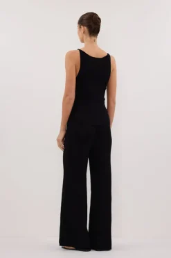JOY BLACK TWIST KNIT TANK
