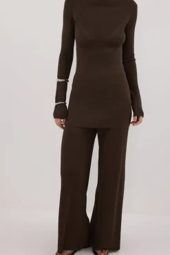 JOY DARK OLIVE KNIT PANT