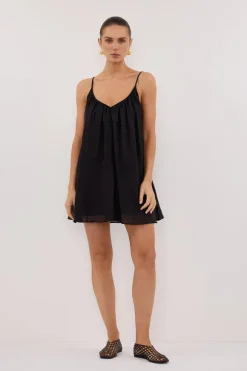 KAHN BLACK RAMIE MINI DRESS