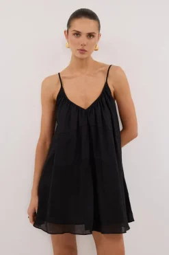 KAHN BLACK RAMIE MINI DRESS