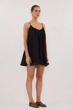 KAHN BLACK RAMIE MINI DRESS