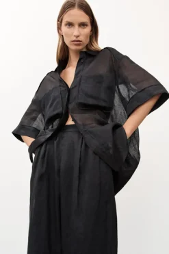 KAI BLACK RAMIE RESORT SHIRT