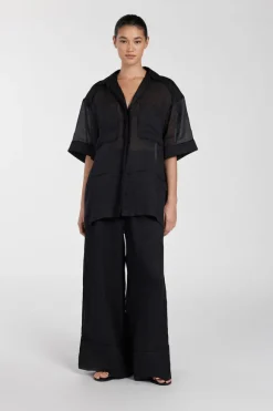 KAI BLACK RAMIE RESORT SHIRT