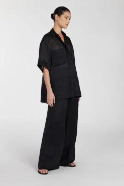 KAI BLACK RAMIE RESORT SHIRT