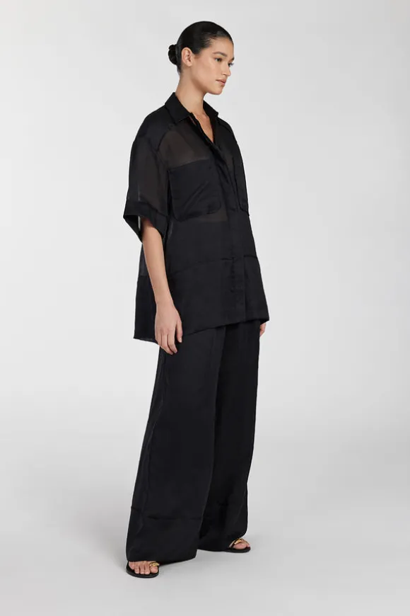 KAI BLACK RAMIE RESORT SHIRT