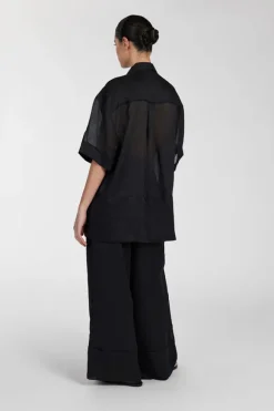 KAI BLACK RAMIE RESORT SHIRT