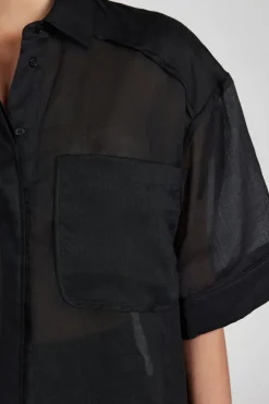 KAI BLACK RAMIE RESORT SHIRT