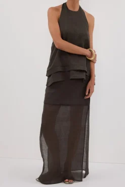 KAI PETROL RAMIE MIDI SKIRT