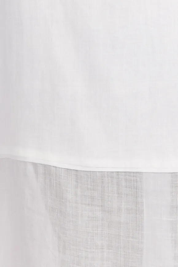 KAI WHITE RAMIE MIDI SKIRT