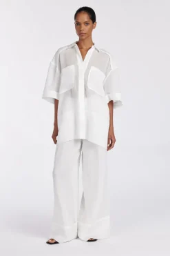 KAI WHITE RAMIE RESORT SHIRT