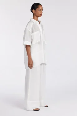 KAI WHITE RAMIE RESORT SHIRT