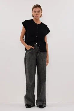KATE BLACK KNIT VEST