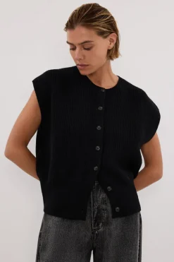 KATE BLACK KNIT VEST