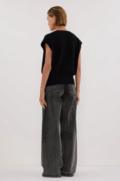 KATE BLACK KNIT VEST