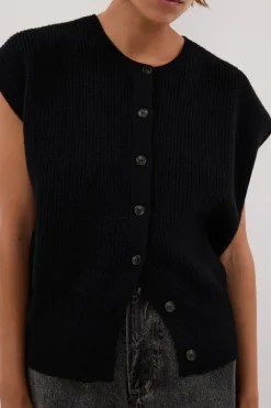 KATE BLACK KNIT VEST