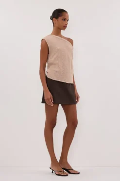 KERRY TAN ASYM KNIT TOP