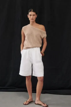 KERRY TAN ASYM KNIT TOP